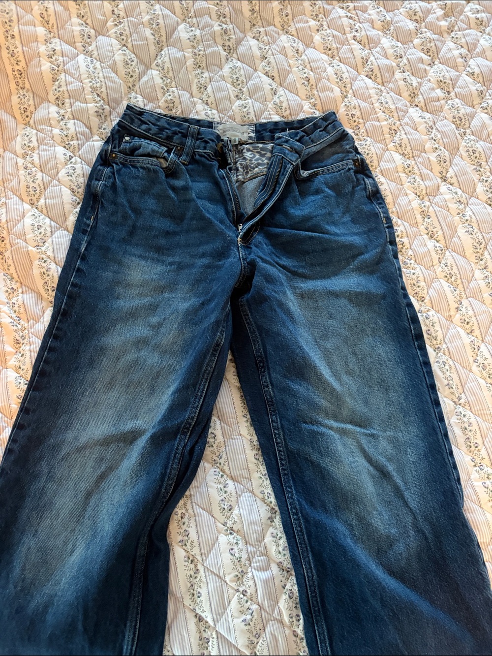 River Island Women's Straight Leg Jeans - Dark Blue Wash
